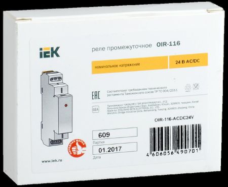 Промежуточное реле OIR 1 конт (16А). 230 В AC (OIR-116-AC230V)