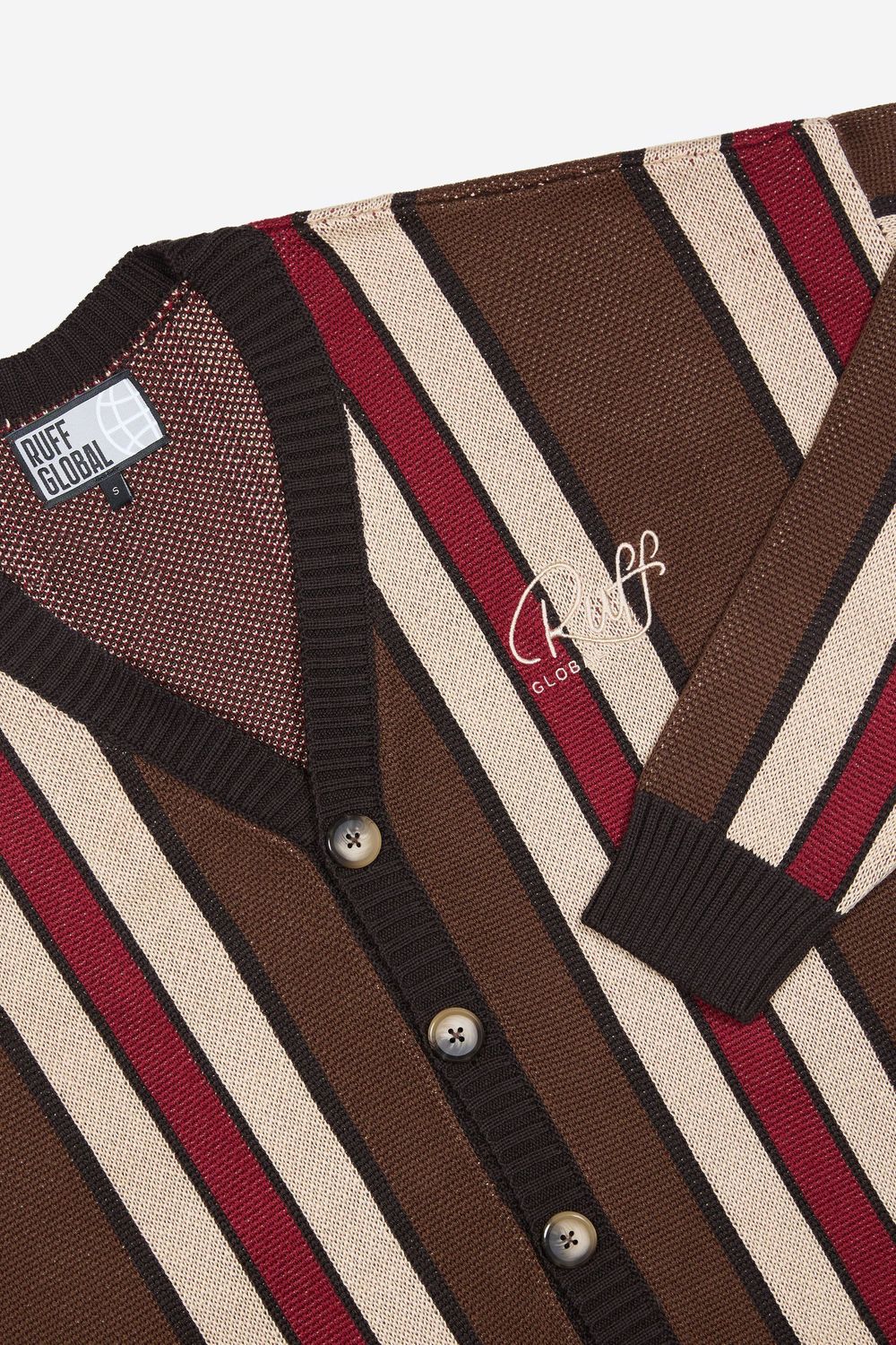 Кардиган Ruff Global Shadow Stripes коричневый