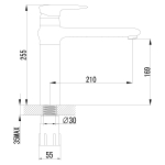 LM4404C Статус Смеситель для кухни, с поворотным изливом, хром (к/к 8)