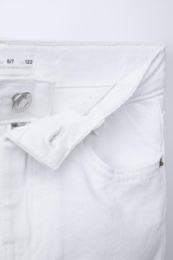 ZARA ДЖИНСЫ STRAIGHT-LEG, БЕЛЫЙ