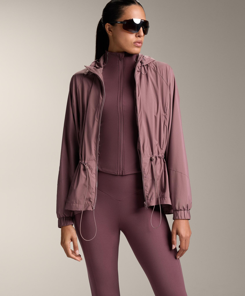 Oysho Водоотталкивающая ветровка, розово-лиловый