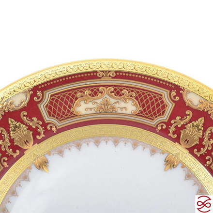 Набор тарелок Falkenporzellan Donna bordeaux gold 17 см(6 шт)