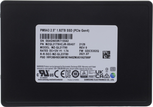 SSD Samsung MZQL21T9HCJR-00A07 1920 ГБ