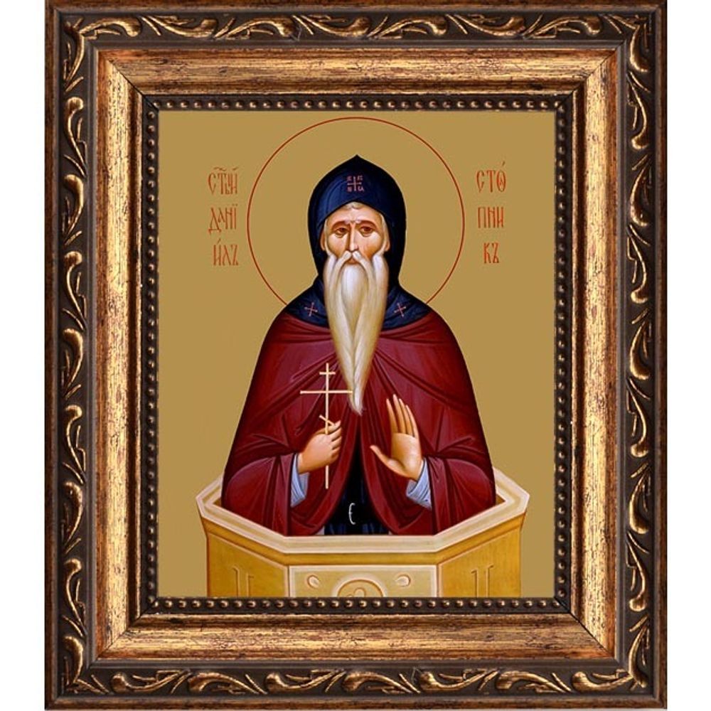 Даниил Столпник Преподобный. Икона на холсте.