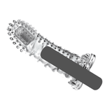 Прозрачная удлиняющая вибронасадка на пенис 14см Baile Brave Man BI-026202A