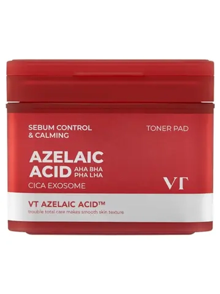VT Cosmetics Тонер-пэды с азелаиновой кислотой и экзосомами центеллы Az Care Toner Pad 60 шт