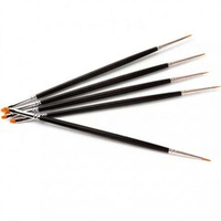 Кисть для моделирования композитов (5шт.) 2-ух сторонняя, №24, 10762