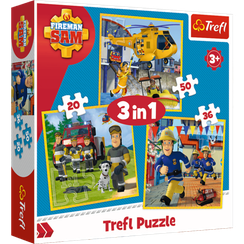 Puzzle "3in1" - Fireman Sam in action / Prism A&D Fireman Sam