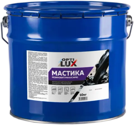 OPTILUX Мастика резинобитумная МРБ 10кг (ИжСинтез)