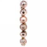 Новогодние шары 6 см (набор 6 шт) «Микс фактур», шампань