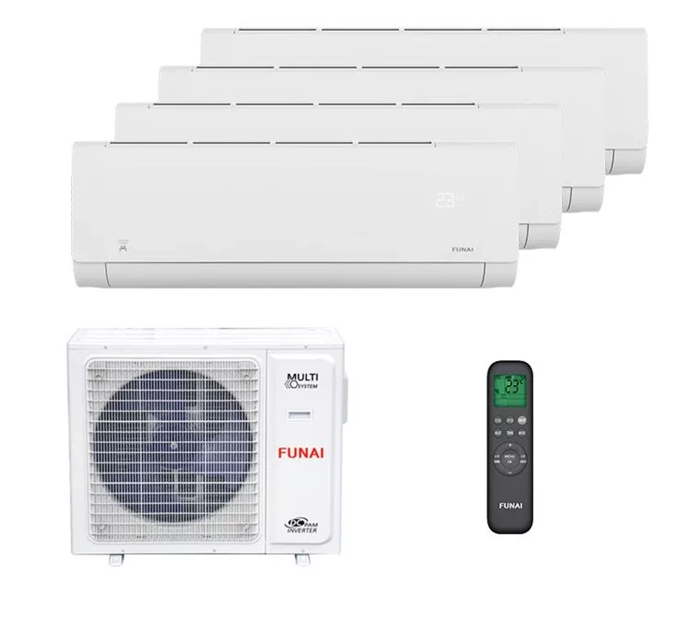 Мульти сплит-система Funai на 4 комнаты (25+25+25+25 кв.м.) серия SHOGUN