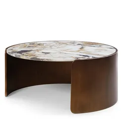 Журнальный столик Savoy Ø90х40 см, белая керамика