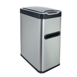 Ведро мусорное с ёршиком, сенсорное, внутр ведро, туалетная бумага, JAH-534, 7л (серебряный)