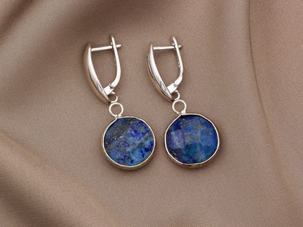 Подвеска круглая 19мм, лазурит