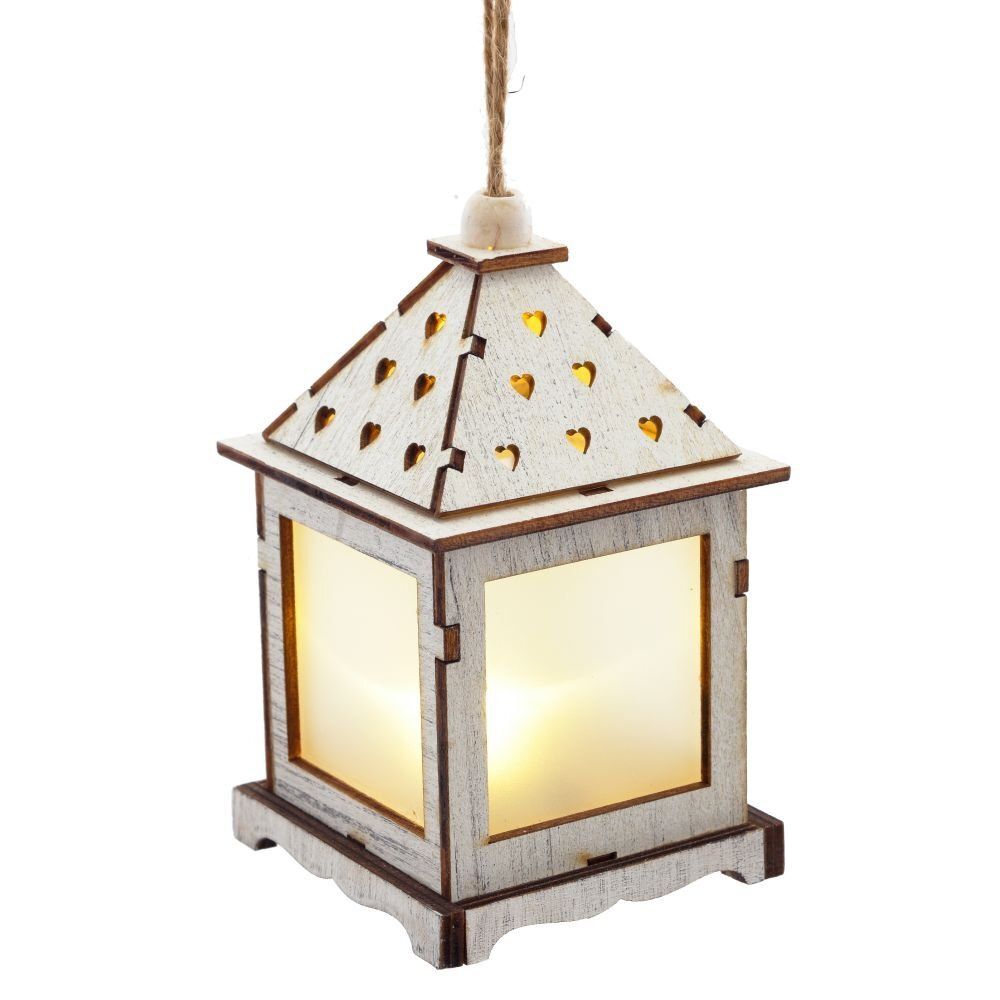 GAEM Украшение новогоднее "Домик" с подсветкой, L7,5 W7,5 H14 см, 3в.