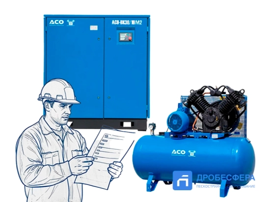 Инструкция по эксплуатации: компрессор поршневой и винтовой