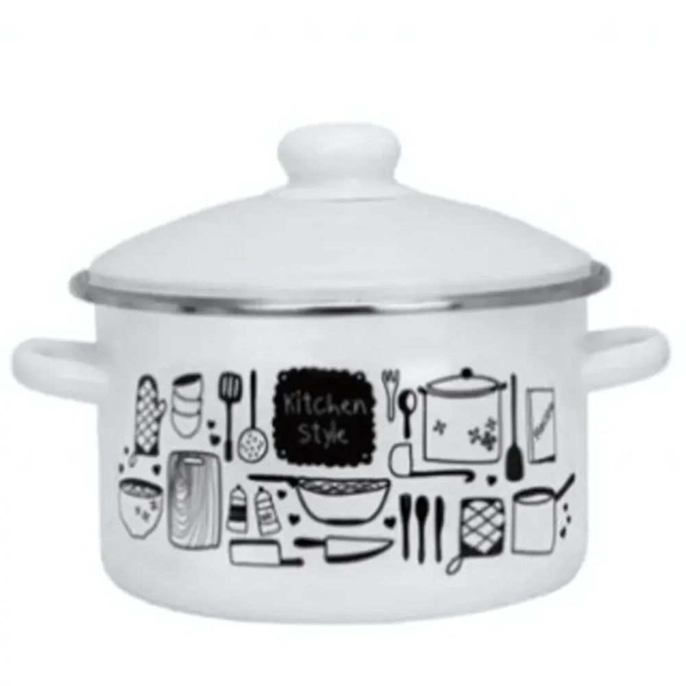 Кастрюля эмалированная 3л «Домашняя кухня» 01-Б1612/4