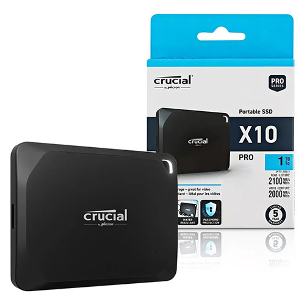 Твердотельный диск 1TB Crucial X10 Pro USB 3.2 Gen-2 2x2 Type-C 2100 MB/s