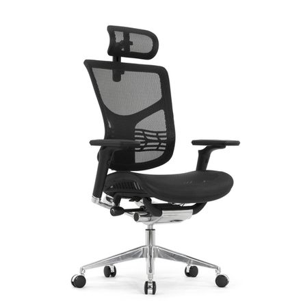 Кресло EXPERT 2 STAR HSTM 01 (подлокотник 6D(360), подголовник 5D, сетка черная / каркас черный)