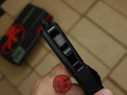 Нож Microtech Ultratech D/E - черная рукоять, кинжальный черный клинок + запчасти RK-384