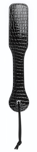 Черная шлепалка с узором под рептилию - 32 см. (Цвет: черный)