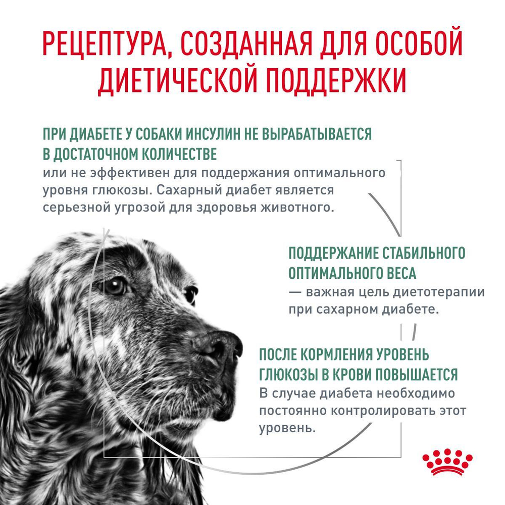 Royal Canin Diabetic DS 37 Canine Корм сухой диетический для взрослых собак при сахарном диабете 1,5 кг