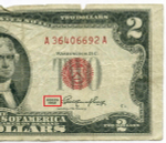 Банкнота США 2 доллара 1953 A 36406692 A. G-