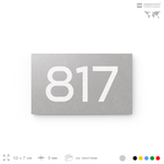 Номер на дверь 817, табличка на дверь для офиса, квартиры, кабинета, аудитории, склада, серая 120х70 мм, Айдентика Технолоджи