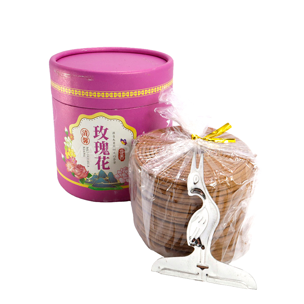 Благовония спирали Роза малый тубус 48 спиралей