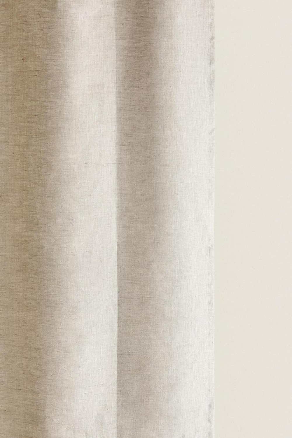 ZARA HOME ЛЬНЯНАЯ ЗАНАВЕСКА ДЛЯ ДУША, СВЕТЛО-БЕЖЕВЫЙ