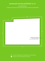 Натяжные потолки 6.1 м2, 26.5 м2