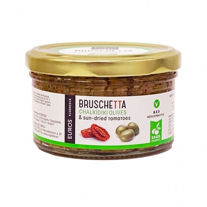 Брускетта из оливок с вялеными томатами Халкидики, Eco Greece, 150 г