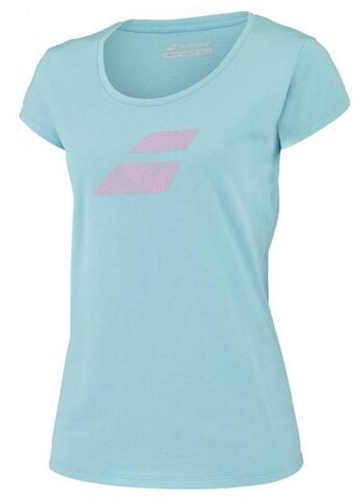 Женская футболка Babolat Performance Flag Tee Woman - angel blue вереск