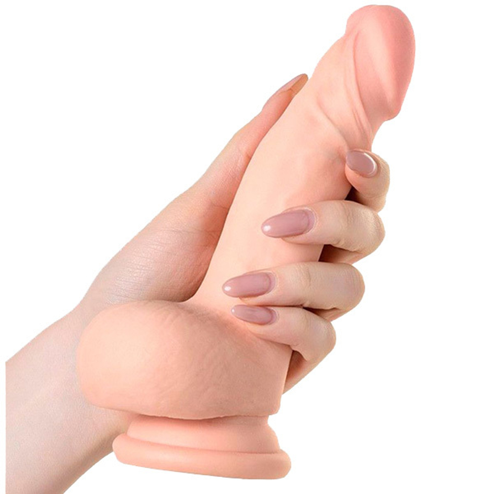 Реалистичный перезаряжаемый вибратор 18,5см с пультом ДУ ToyFa RealStick Elite Vibro 987004