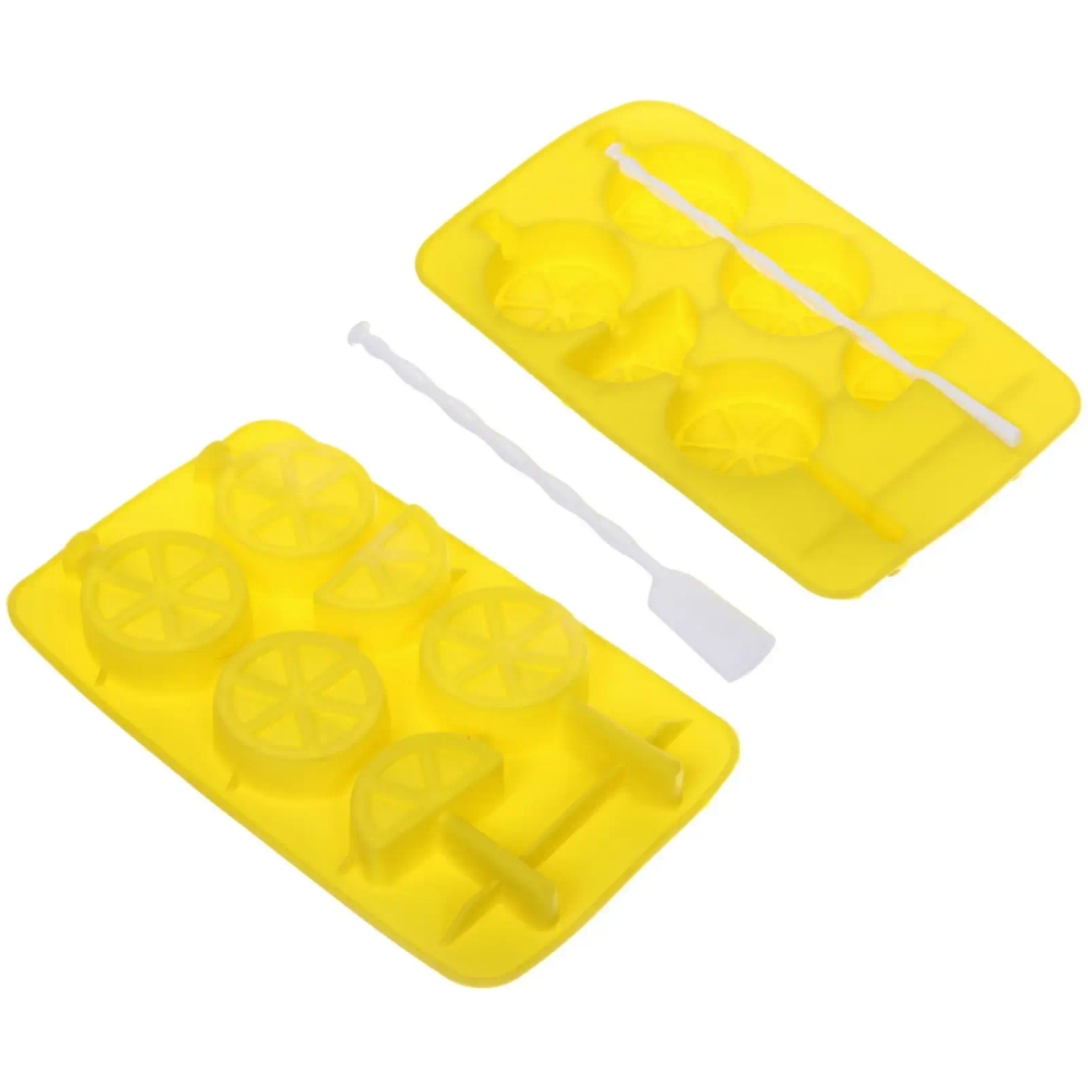 Форма для льда силиконовая «Дольки» 20*11,5см с палочками, цвета микс