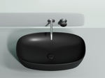 Умывальник чаша накладная овальная (цвет Черный Матовый) Element 610x385x140мм