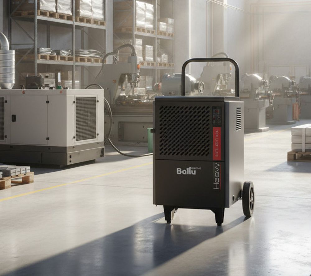 Осушитель воздуха Ballu BDI-50L профессиональный - [до 50 л. за сутки / для S≈75 м²]