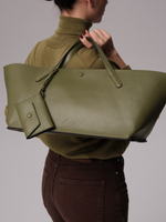 Женская кожаная сумка DBR 31136 зеленая водоросль