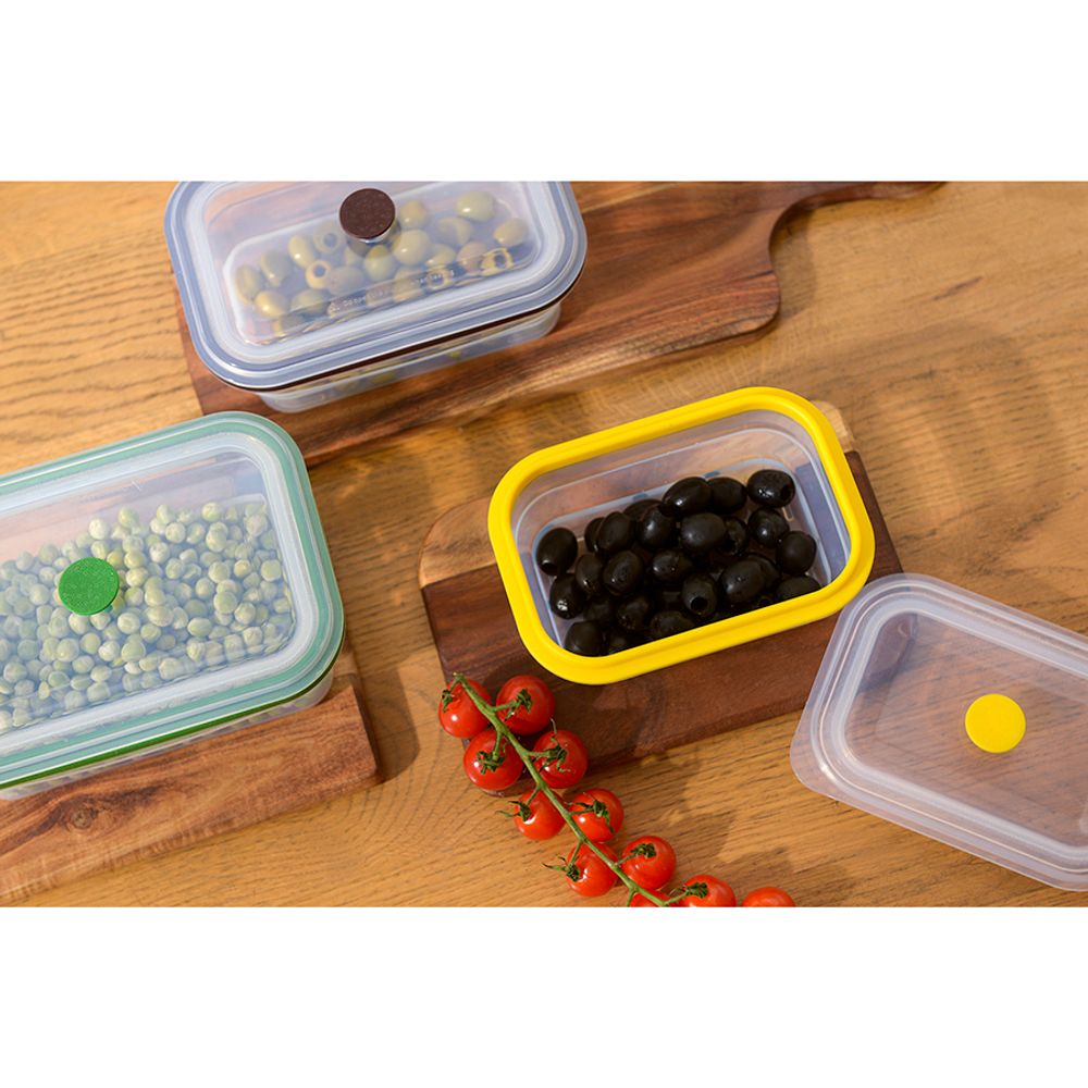 Контейнер для переноски и хранения силиконовый прямоугольный складной Silikobox, 600 мл, желтый