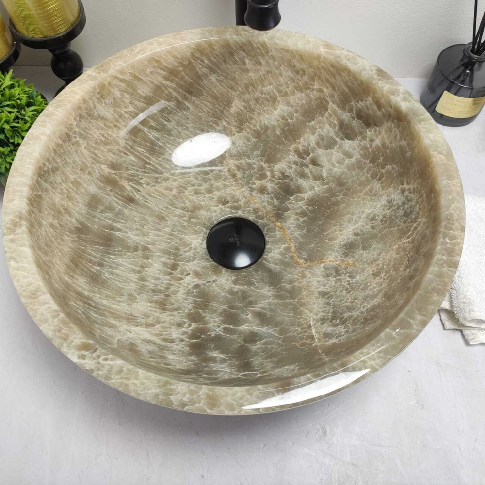 Раковина из оникса Bowl Grey Small BO-60581 1.9 40*40*15