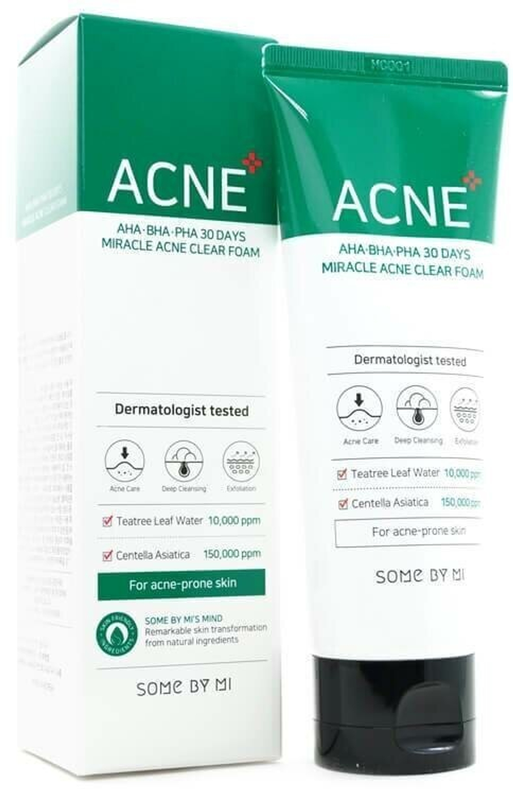 Some By Mi очищающая пенка AHA-BHA-PHA 30 days miracle acne, 100 мл, 120 г