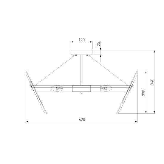 10111/8  / потолочный светильник / сатин-никель / прозрачный хрусталь Strotskis Smart