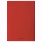 Тетрадь 48 л. в клетку обложка кожзам SoftTouch, сшивка, A5 (147х210мм), КРАСНЫЙ, BRAUBERG RAINBOW, 403877