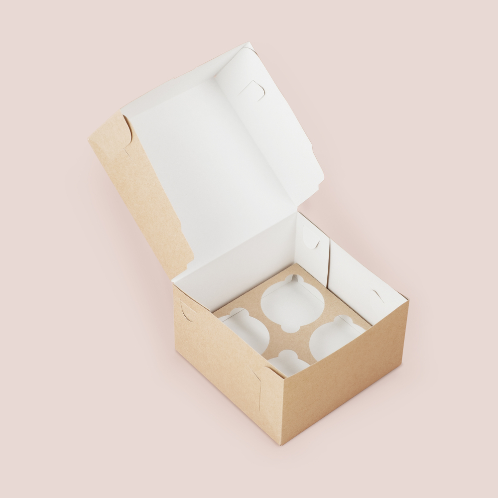 Коробка 160*160*95 мм без окна (компонент 4 капкейка) (крафт)