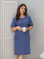 Туника Т-012/джинс-крупныйгорох