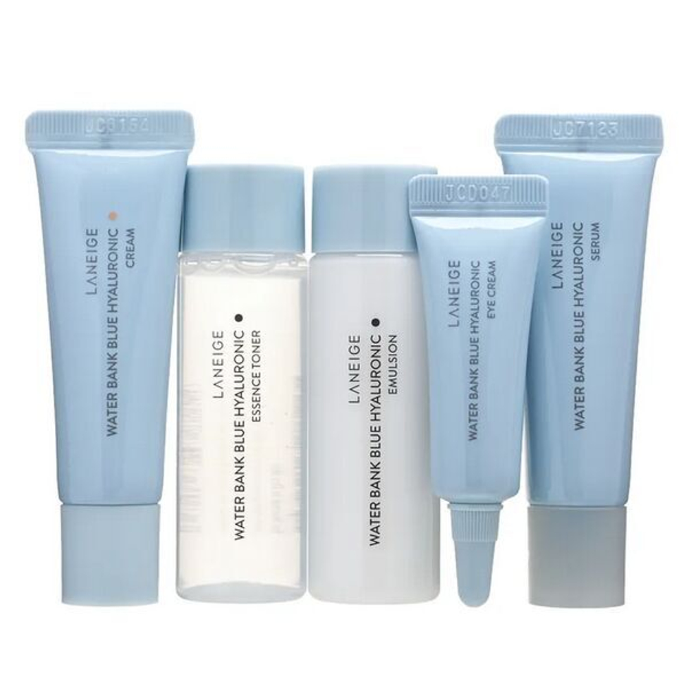 Набор миниатюр для интенсивного увлажнения кожи Laneige Water Bank Blue Hyaluronic 5 Step Essential Kit for Normal to Dry Skin