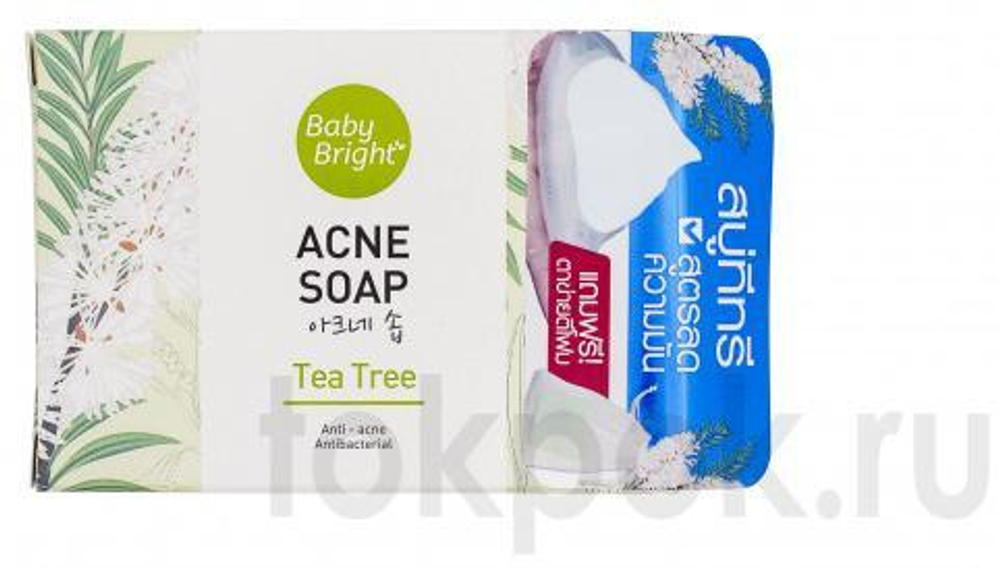 Мыло антибактериальное для лечения акне с маслом чайного дерева Baby Bright Tea Tree, 55 гр
