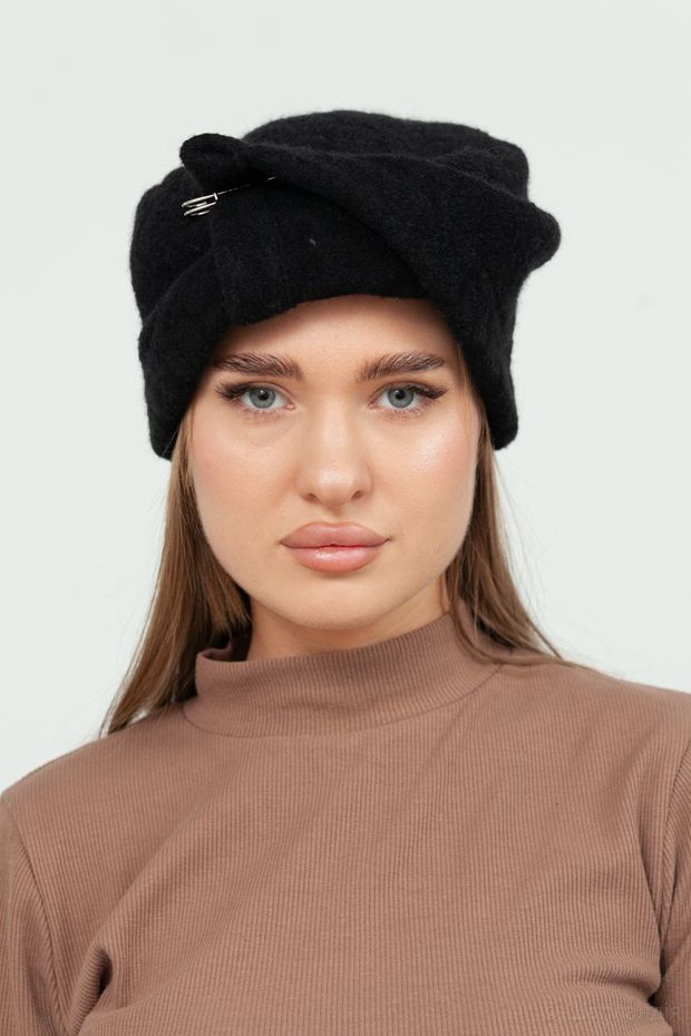 Комова №23303 (Черный/черный / 57-58 / 30х30х6 / б/р / Черный / Шерсть / 0.3)