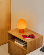 Прикроватная тумбочка Helvine с 1 ящиком из дубового шпона 60 x 52 см