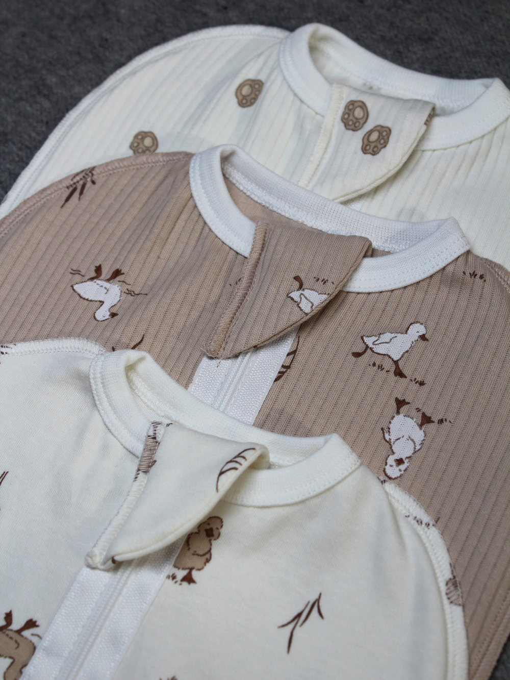 Пеленальный кокон Утята РУБЧИК Светлый кофе RinaAmari